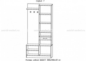 Прихожая София 1 (АстридМ) в Серове - serov.mebel-e96.ru