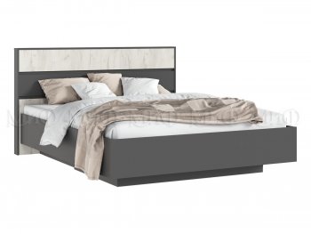 Кровать парящая Роджина с подсветкой, графит/крафт белый (Миф) в Серове - serov.mebel-e96.ru