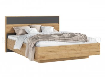 Кровать парящая Роджина с подсветкой, крафт/графит (Миф) в Серове - serov.mebel-e96.ru