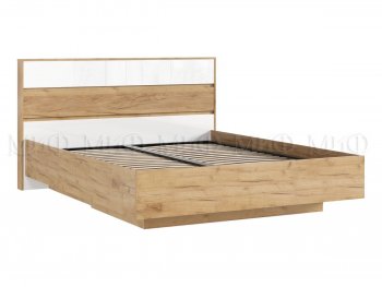 Кровать парящая Роджина с подсветкой, крафт/белый (Миф) в Серове - serov.mebel-e96.ru