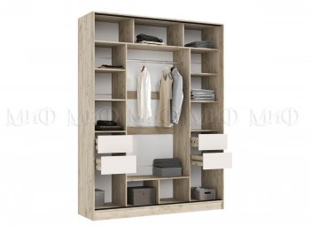Шкаф-купе 1800 мм Роджина крафт серый/кашемир (Миф) в Серове - serov.mebel-e96.ru