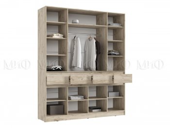 Спальный гарнитур Роджина крафт серый/кашемир, модульный (Миф) в Серове - serov.mebel-e96.ru