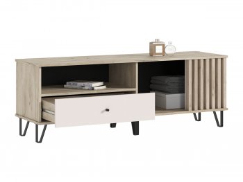 Тумба ТВ (1500) Роджина крафт серый/кашемир (Миф) в Серове - serov.mebel-e96.ru