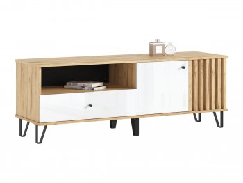 Тумба ТВ (1500) Роджина крафт/белый (Миф) в Серове - serov.mebel-e96.ru