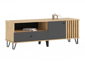 Тумба ТВ (1500) Роджина крафт/графит (Миф) в Серове - serov.mebel-e96.ru