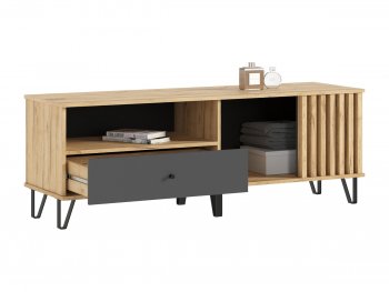 Тумба ТВ (1500) Роджина крафт/графит (Миф) в Серове - serov.mebel-e96.ru