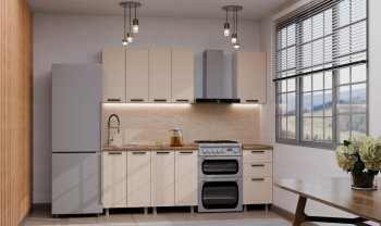 Кухонный гарнитур Ромашка 1600 мм Кашемир (Аленка) в Серове - serov.mebel-e96.ru