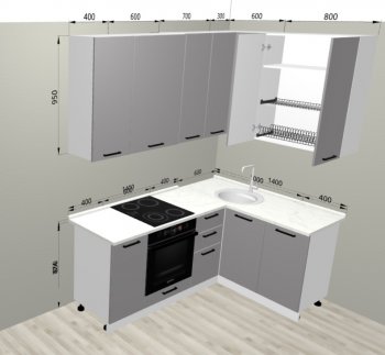 Кухонный гарнитур угловой 2000*1400 мм (Санвут) в Серове - serov.mebel-e96.ru