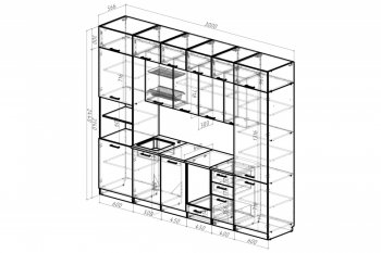 Кухонный гарнитур Сапфир 2 экстра 3000 мм (Герда) в Серове - serov.mebel-e96.ru