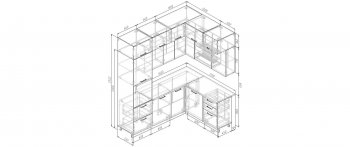 Кухонный гарнитур угловой Крафт 2200*1700 мм (Санвут) в Серове - serov.mebel-e96.ru