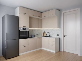 Кухонный гарнитур угловой Шампань 2200*1700 мм (Санвут) в Серове - serov.mebel-e96.ru
