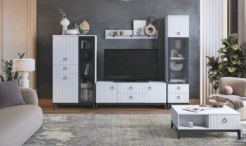 Комод с 2 стеклянными дверями Шарлиз (Можга) в Серове - serov.mebel-e96.ru