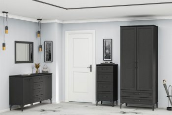 Спальный гарнитур Шарм модульный Антрацит (Диал) в Серове - serov.mebel-e96.ru