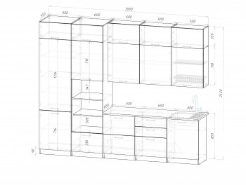 Кухонный гарнитур Шелли макси 3000 мм (Герда) в Серове - serov.mebel-e96.ru