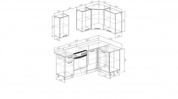 Кухонный гарнитур угловой Изумруд 2000х1200 в Серове - serov.mebel-e96.ru