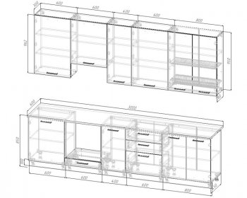 Кухонный гарнитур высокий Старое дерево 3000 мм МДФ в Серове - serov.mebel-e96.ru