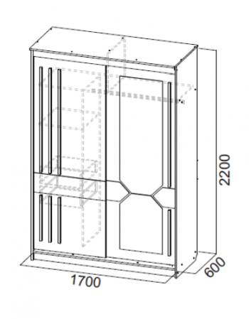 Шкаф-купе №25 1700 мм (СВ) в Серове - serov.mebel-e96.ru