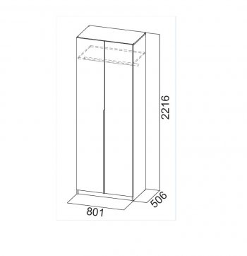 Шкаф 800 мм ШК-5 графит (СВ) в Серове - serov.mebel-e96.ru