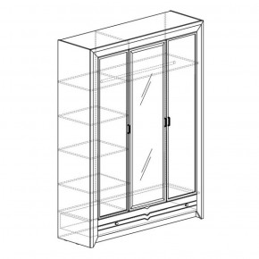 Шкаф 3-дверный Фьорд 150 (Яна) в Серове - serov.mebel-e96.ru