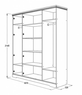 Шкаф 1800 мм для одежды и белья Ольга-12 ЛДСП в Серове - serov.mebel-e96.ru