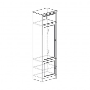 Шкаф для посуды Лючия 185 дуб оксфорд серый (Яна) в Серове - serov.mebel-e96.ru