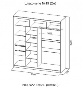 Шкаф-купе №19 Инфинити 2000 мм Ясень анкор светлый (СВ) в Серове - serov.mebel-e96.ru