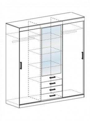 Шкаф-купе Лидер-3М 1700 мм (СтендМ) в Серове - serov.mebel-e96.ru