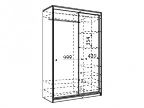 Шкаф-купе Рене 1500 вариант 1 (ЛДСП/ЛДСП) в Серове - serov.mebel-e96.ru