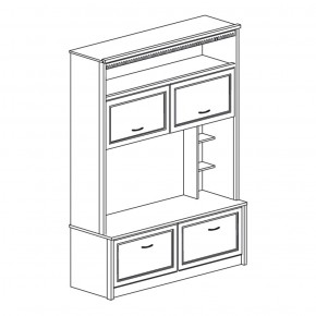 Шкаф многоцелевой Лючия 188 дуб оксфорд серый (Яна) в Серове - serov.mebel-e96.ru