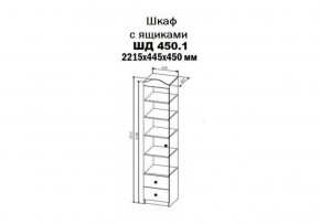 Шкаф-пенал KI-KI 450 мм, ШД450.1 (ДСВ) в Серове - serov.mebel-e96.ru