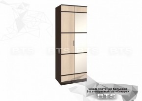 Шкаф платяной бельевой 2-х створчатый + Зеркало Сакура 800 в Серове - serov.mebel-e96.ru | фото