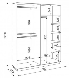 Шкаф 4-х дверный 1800 мм Тиффани М22 (Риннер) в Серове - serov.mebel-e96.ru