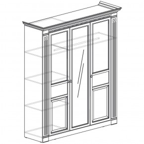 Шкаф трехдверный Лючия 180 дуб оксфорд (Яна) в Серове - serov.mebel-e96.ru