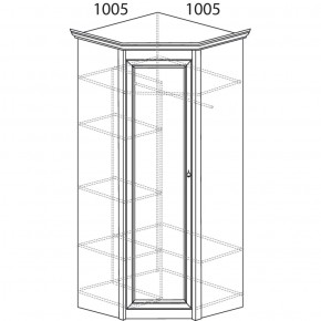 Шкаф угловой Флоренция 662 фасад глухой (Яна) в Серове - serov.mebel-e96.ru