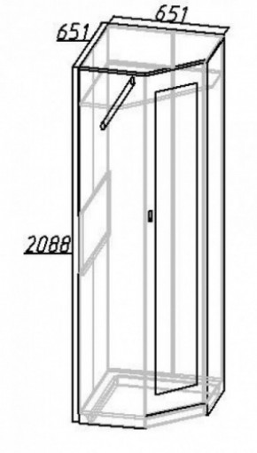 Шкаф угловой Комфорт 1 в Серове - serov.mebel-e96.ru