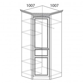 Шкаф угловой Лючия 183 дуб оксфорд (Яна) в Серове - serov.mebel-e96.ru