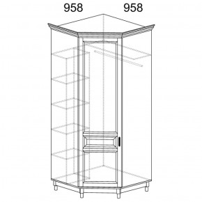 Шкаф угловой Прованс 418 (Яна) в Серове - serov.mebel-e96.ru