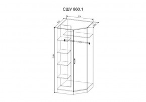 Шкаф угловой Софи  СШУ860.1 (ДСВ) в Серове - serov.mebel-e96.ru