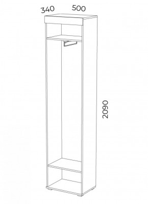 Шкаф ЗШ-5-1-R Зетта в Серове - serov.mebel-e96.ru