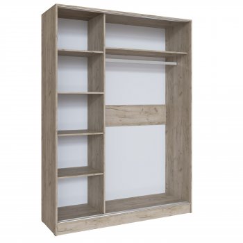 Шкаф-купе Стиль-2 1600 мм крафт белый/крафт серый (Текс) в Серове - serov.mebel-e96.ru