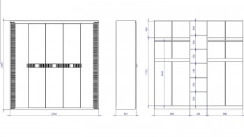 Шкаф 2300 мм 5 дверный Сиде (СБК) в Серове - serov.mebel-e96.ru