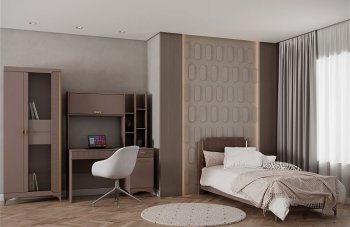 Кровать Сиде 900 мм Мокко (рогожка) (СБК) в Серове - serov.mebel-e96.ru