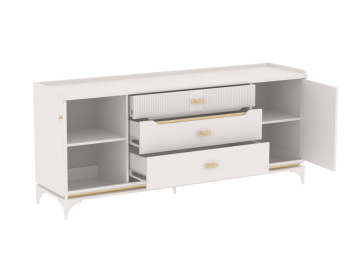 Комод широкий Сиде Белый (СБК) в Серове - serov.mebel-e96.ru