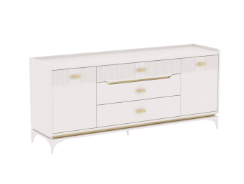 Комод широкий Сиде Белый (СБК) в Серове - serov.mebel-e96.ru