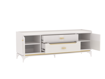Тумба ТВ Сиде, Белый (СБК) в Серове - serov.mebel-e96.ru