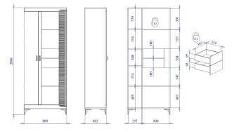 Пенал со стеклом широкий NEW Сиде Белый (СБК) в Серове - serov.mebel-e96.ru