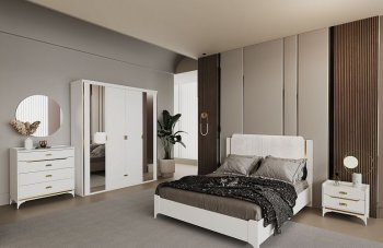 Спальный гарнитур Сиде Белый, модульный (СБК) в Серове - serov.mebel-e96.ru