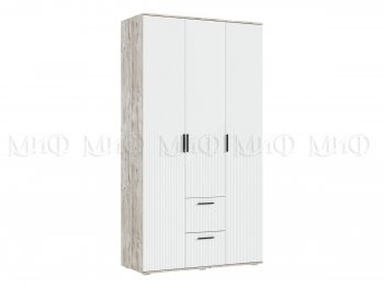 Шкаф 1200 мм Сильвия, дуб юкон/белый (Миф) в Серове - serov.mebel-e96.ru