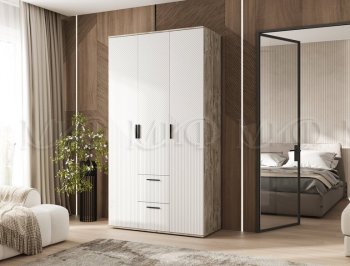 Шкаф 1200 мм Сильвия, дуб юкон/белый (Миф) в Серове - serov.mebel-e96.ru