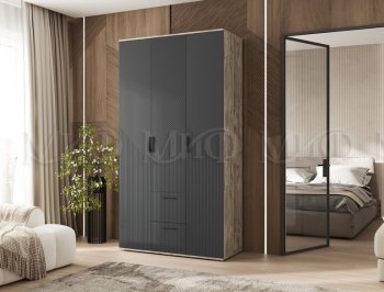 Шкаф 1200 мм Сильвия, дуб юкон/графит (Миф) в Серове - serov.mebel-e96.ru